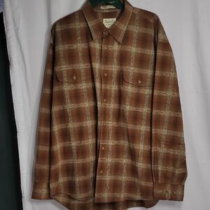 Cabela's Brown Plaid Casual Button Down Shirt